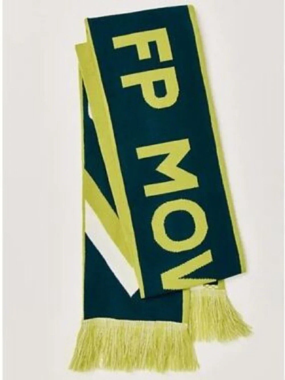 1482.FREE PEOPLE Big League Reversible Scarf in Honeydew Chartreuse One size NWT